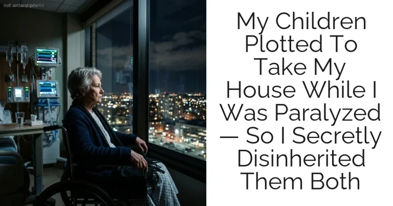 My Children Plotted To Take My House While I Was Paralyzed — So I Secretly Disinherited Them Both