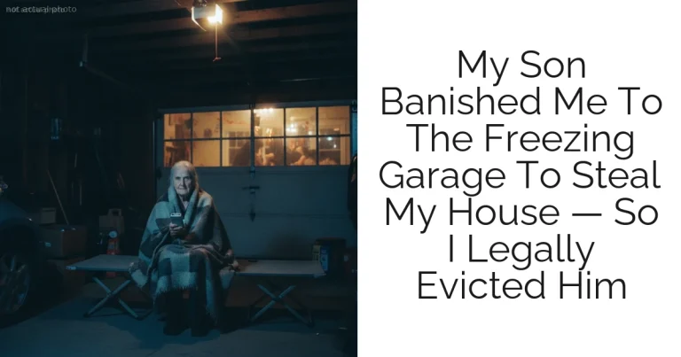 My Son Banished Me To The Freezing Garage To Steal My House — So I Legally Evicted Him