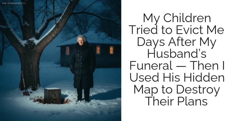 My Children Tried to Evict Me Days After My Husband’s Funeral — Then I Used His Hidden Map to Destroy Their Plans