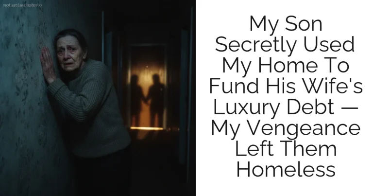 My Son Secretly Used My Home To Fund His Wife's Luxury Debt — My Vengeance Left Them Homeless