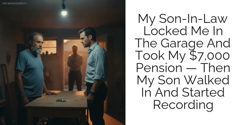 My Son-In-Law Locked Me In The Garage And Took My $7,000 Pension — Then My Son Walked In And Started Recording