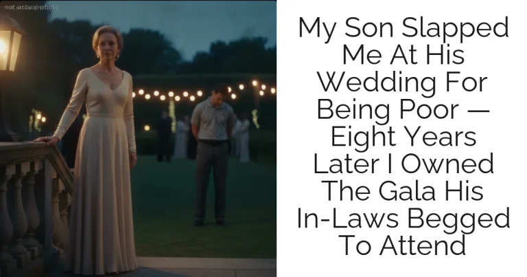 My Son Slapped Me At His Wedding For Being Poor — Eight Years Later I Owned The Gala His In-Laws Begged To Attend