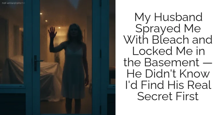 My Husband Sprayed Me With Bleach and Locked Me in the Basement — He Didn't Know I'd Find His Real Secret First