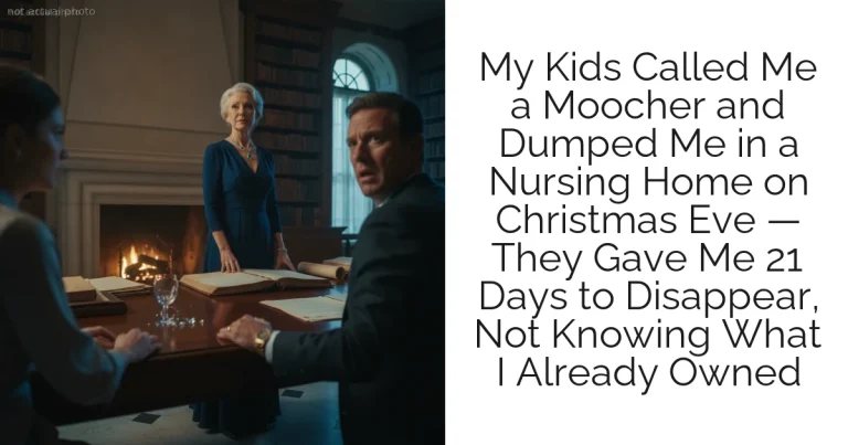 My Kids Called Me a Moocher and Dumped Me in a Nursing Home on Christmas Eve — They Gave Me 21 Days to Disappear, Not Knowing What I Already Owned