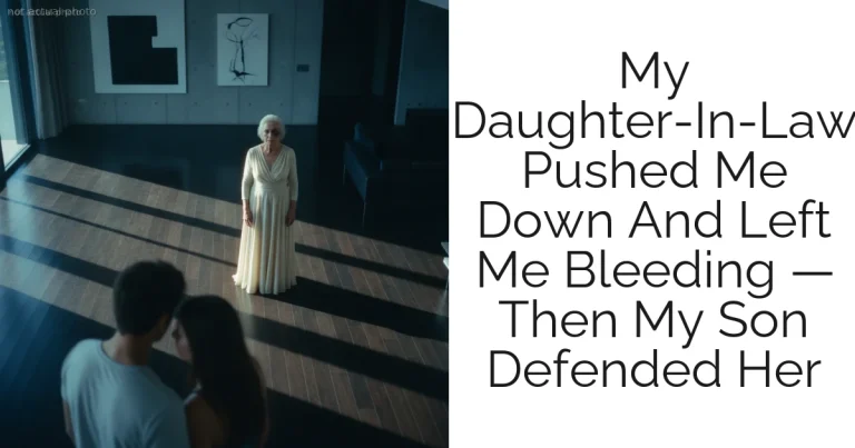 My Daughter-In-Law Pushed Me Down And Left Me Bleeding — Then My Son Defended Her
