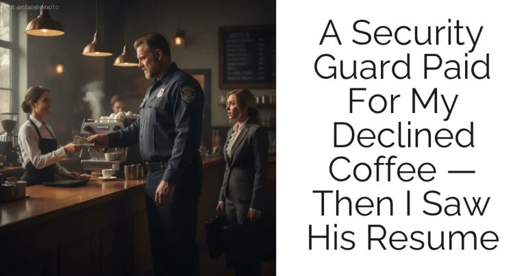 A Security Guard Paid For My Declined Coffee — Then I Saw His Resume