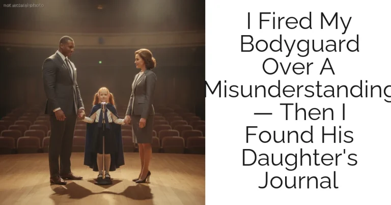 I Fired My Bodyguard Over A Misunderstanding — Then I Found His Daughter's Journal