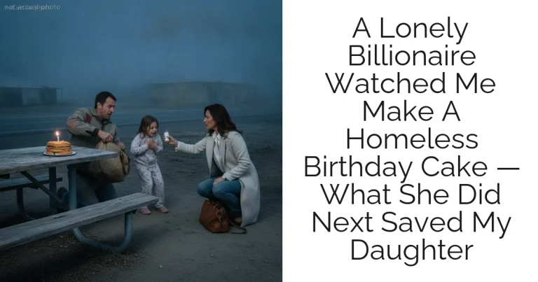 A Lonely Billionaire Watched Me Make A Homeless Birthday Cake — What She Did Next Saved My Daughter