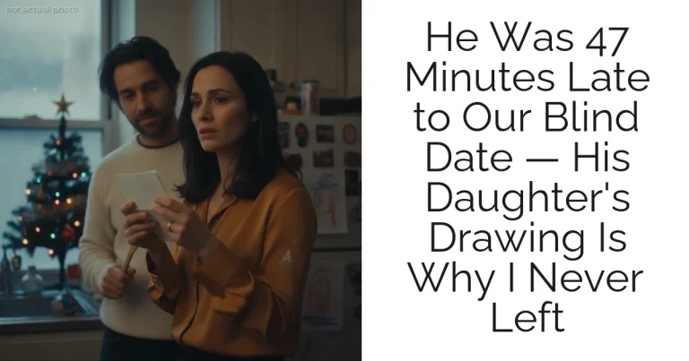 He Was 47 Minutes Late to Our Blind Date — His Daughter's Drawing Is Why I Never Left