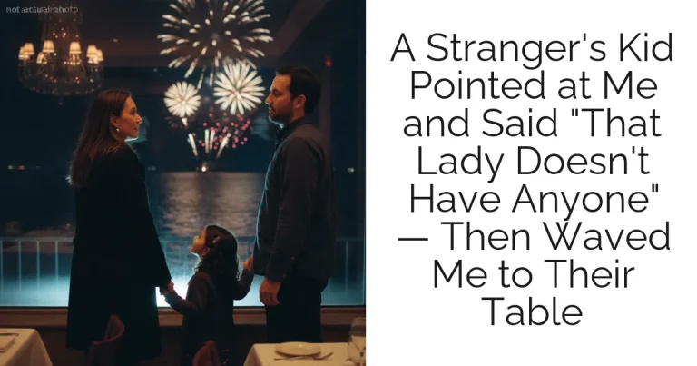 A Stranger's Kid Pointed at Me and Said "That Lady Doesn't Have Anyone" — Then Waved Me to Their Table