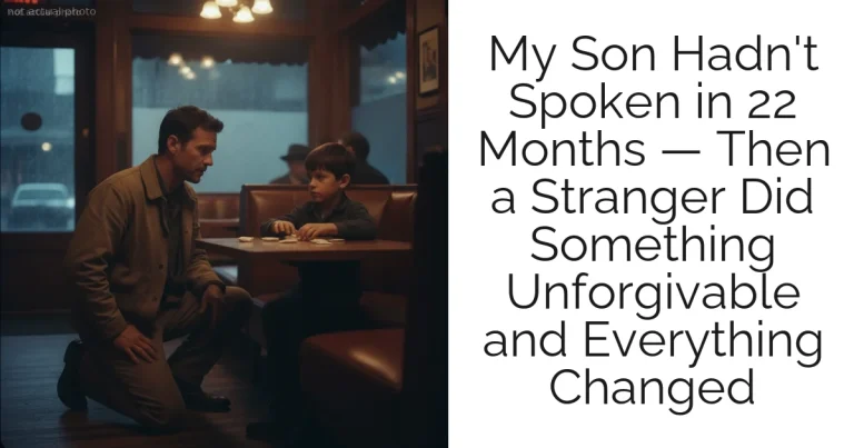 My Son Hadn't Spoken in 22 Months — Then a Stranger Did Something Unforgivable and Everything Changed