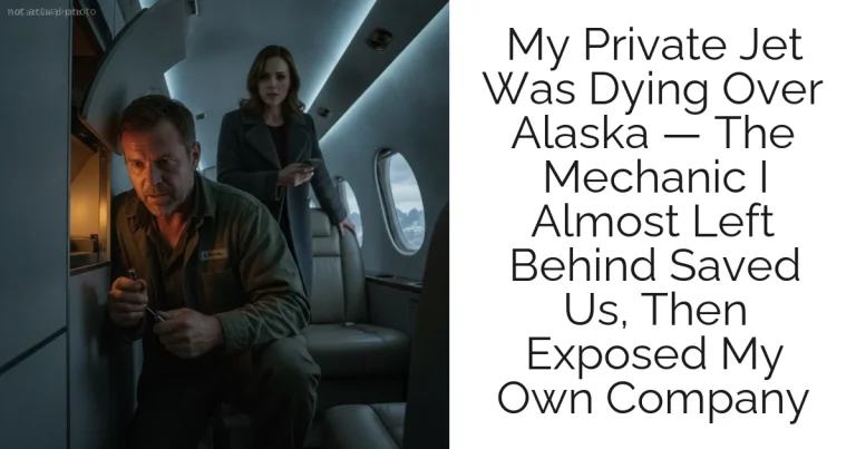 My Private Jet Was Dying Over Alaska — The Mechanic I Almost Left Behind Saved Us, Then Exposed My Own Company