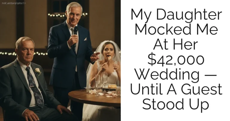 My Daughter Mocked Me At Her $42,000 Wedding — Until A Guest Stood Up