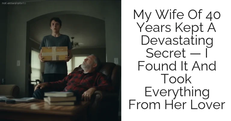 My Wife Of 40 Years Kept A Devastating Secret — I Found It And Took Everything From Her Lover