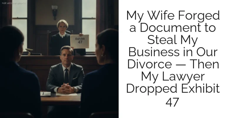 My Wife Forged a Document to Steal My Business in Our Divorce — Then My Lawyer Dropped Exhibit 47