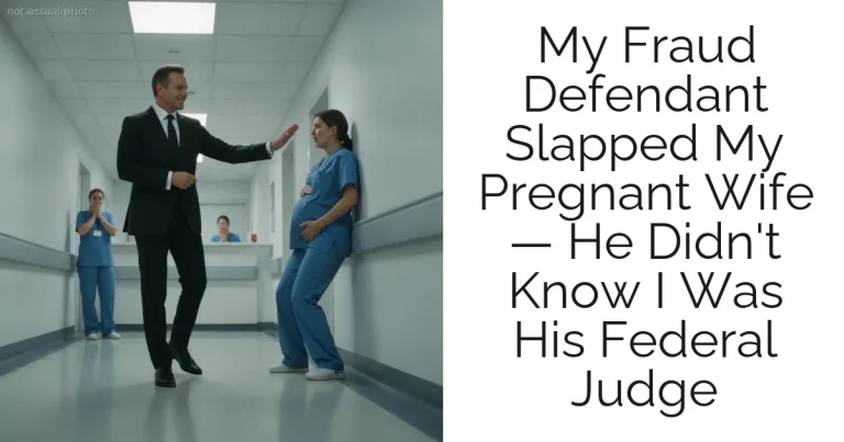 My Fraud Defendant Slapped My Pregnant Wife — He Didn't Know I Was His Federal Judge