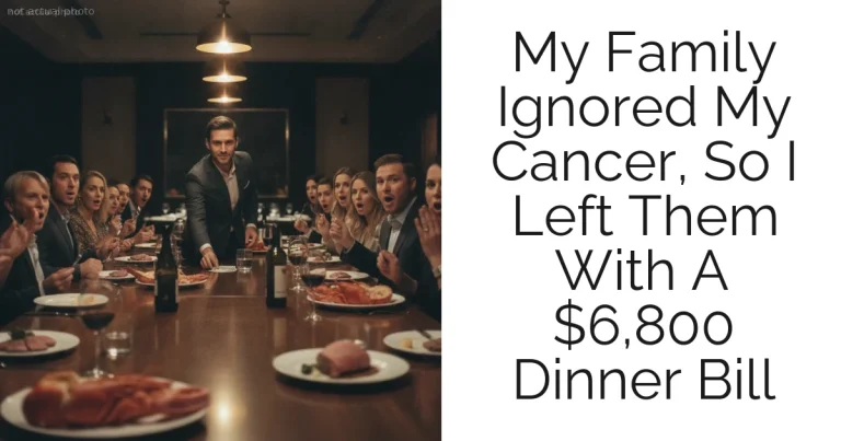 My Family Ignored My Cancer, So I Left Them With A $6,800 Dinner Bill