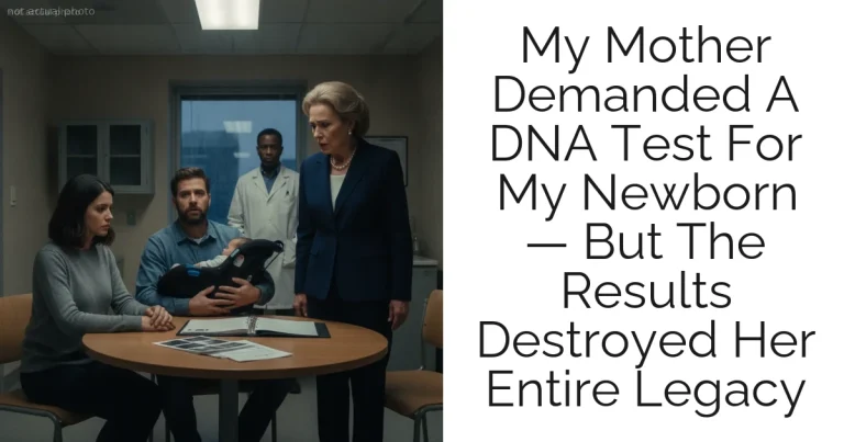 My Mother Demanded A DNA Test For My Newborn — But The Results Destroyed Her Entire Legacy