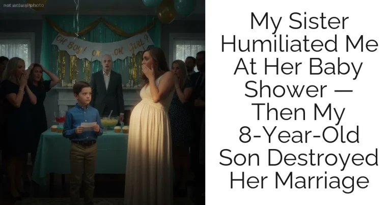 My Sister Humiliated Me At Her Baby Shower — Then My 8-Year-Old Son Destroyed Her Marriage