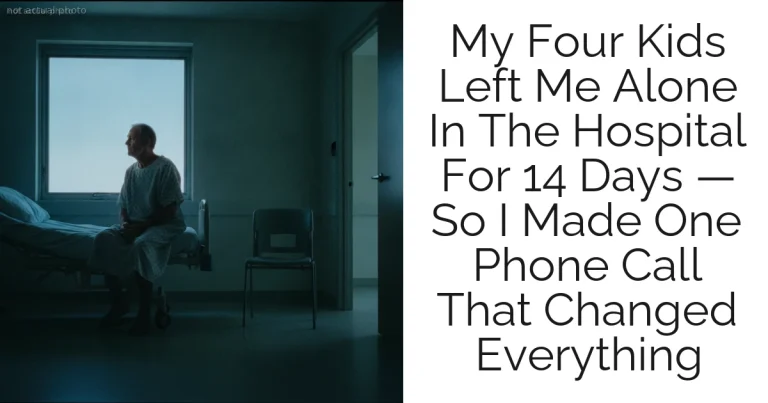 My Four Kids Left Me Alone In The Hospital For 14 Days — So I Made One Phone Call That Changed Everything