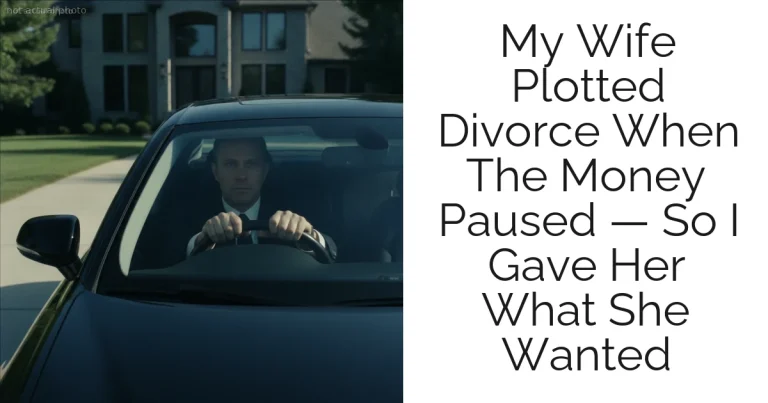 My Wife Plotted Divorce When The Money Paused — So I Gave Her What She Wanted