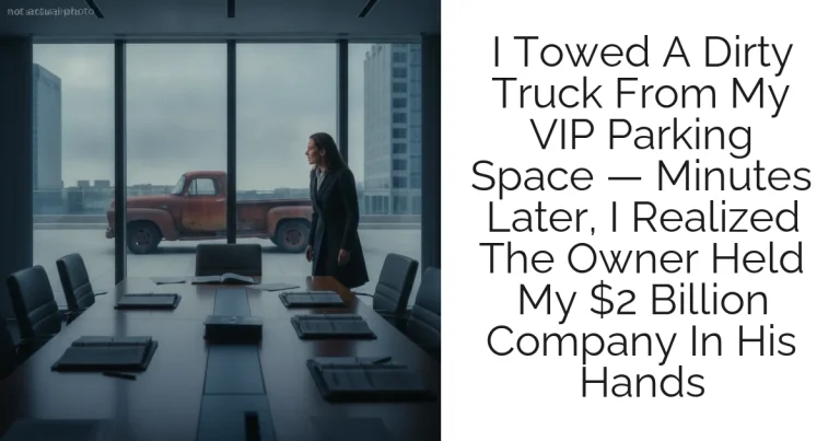 I Towed A Dirty Truck From My VIP Parking Space — Minutes Later, I Realized The Owner Held My $2 Billion Company In His Hands