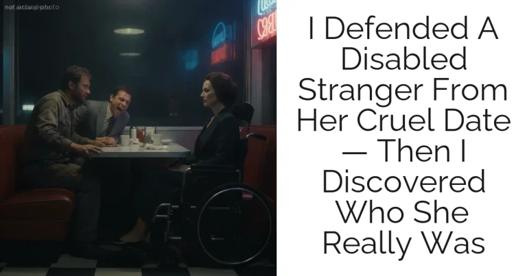 I Defended A Disabled Stranger From Her Cruel Date — Then I Discovered Who She Really Was