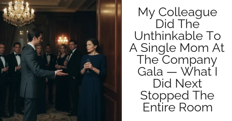 My Colleague Did The Unthinkable To A Single Mom At The Company Gala — What I Did Next Stopped The Entire Room