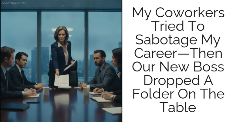 My Coworkers Tried To Sabotage My Career—Then Our New Boss Dropped A Folder On The Table
