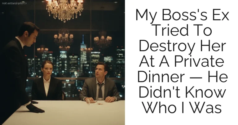 My Boss's Ex Tried To Destroy Her At A Private Dinner — He Didn't Know Who I Was