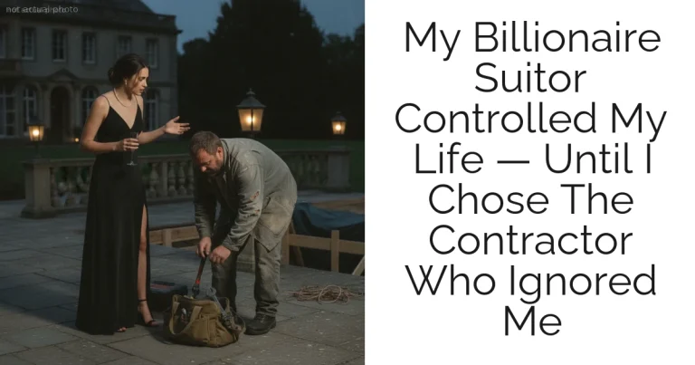 My Billionaire Suitor Controlled My Life — Until I Chose The Contractor Who Ignored Me