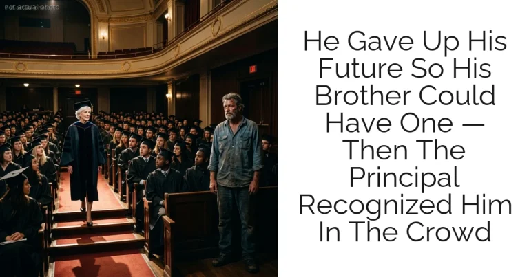 He Gave Up His Future So His Brother Could Have One — Then The Principal Recognized Him In The Crowd