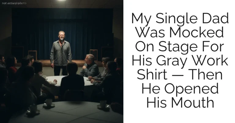 My Single Dad Was Mocked On Stage For His Gray Work Shirt — Then He Opened His Mouth