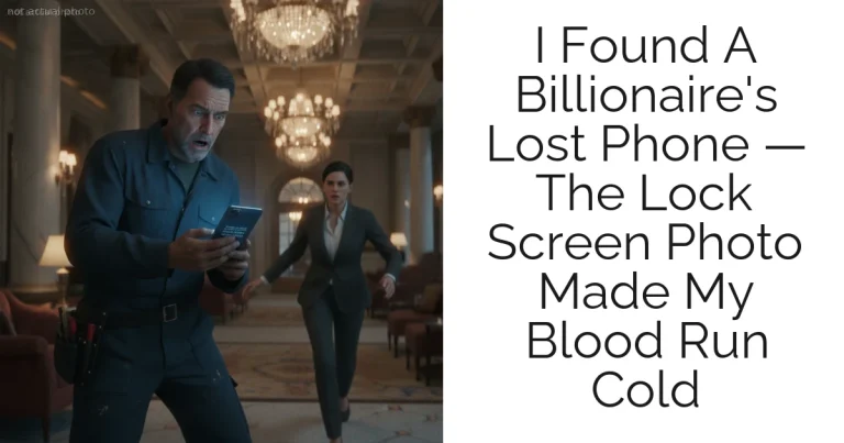 I Found A Billionaire's Lost Phone — The Lock Screen Photo Made My Blood Run Cold