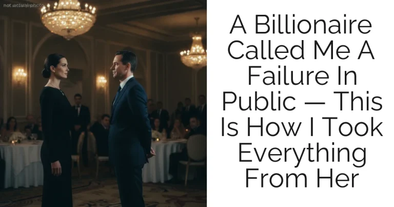 A Billionaire Called Me A Failure In Public — This Is How I Took Everything From Her