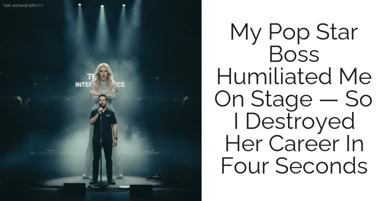 My Pop Star Boss Humiliated Me On Stage — So I Destroyed Her Career In Four Seconds