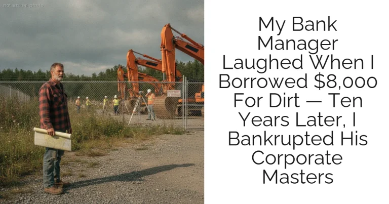 My Bank Manager Laughed When I Borrowed $8,000 For Dirt — Ten Years Later, I Bankrupted His Corporate Masters