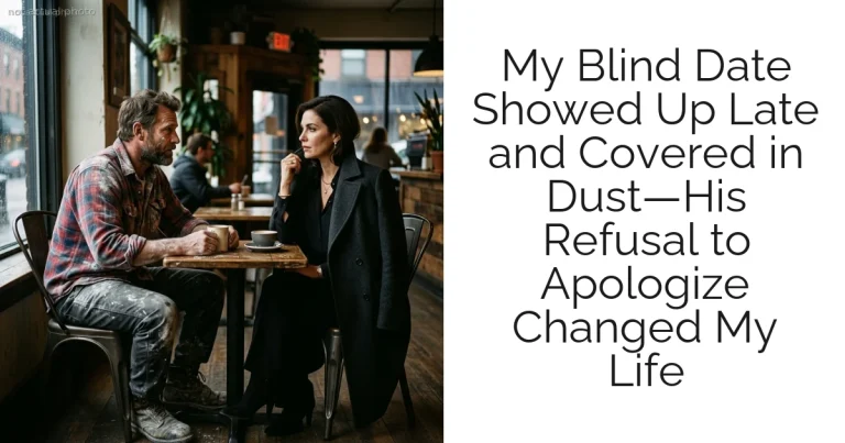My Blind Date Showed Up Late and Covered in Dust—His Refusal to Apologize Changed My Life
