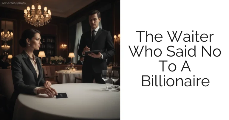 The Waiter Who Said No To A Billionaire