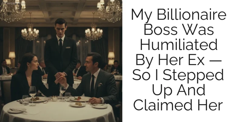 My Billionaire Boss Was Humiliated By Her Ex — So I Stepped Up And Claimed Her