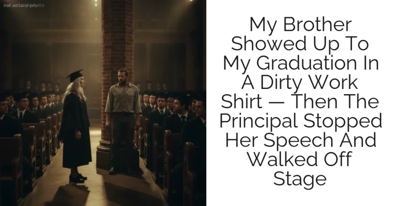 My Brother Showed Up To My Graduation In A Dirty Work Shirt — Then The Principal Stopped Her Speech And Walked Off Stage