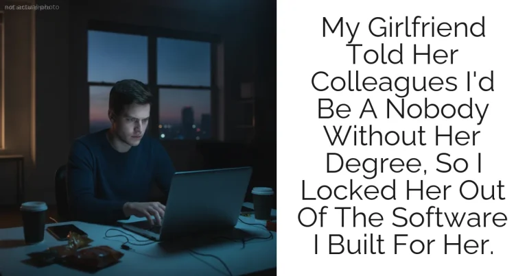 My Girlfriend Told Her Colleagues I'd Be A Nobody Without Her Degree, So I Locked Her Out Of The Software I Built For Her.
