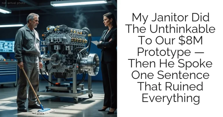 My Janitor Did The Unthinkable To Our $8M Prototype — Then He Spoke One Sentence That Ruined Everything