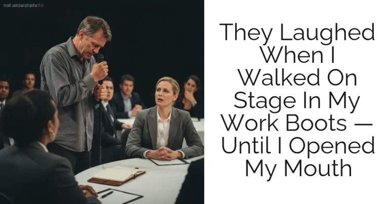 They Laughed When I Walked On Stage In My Work Boots — Until I Opened My Mouth