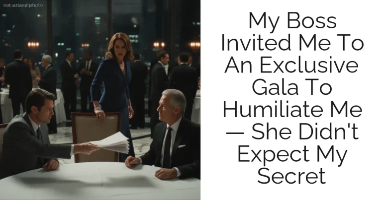 My Boss Invited Me To An Exclusive Gala To Humiliate Me — She Didn't Expect My Secret