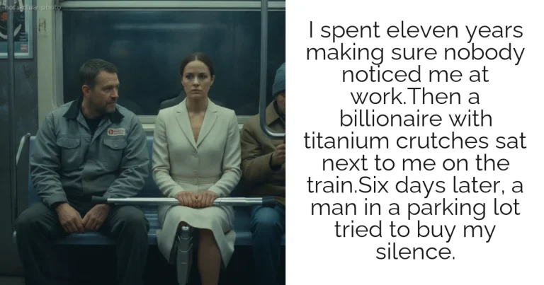 I spent eleven years making sure nobody noticed me at work.Then a billionaire with titanium crutches sat next to me on the train.Six days later, a man in a parking lot tried to buy my silence.