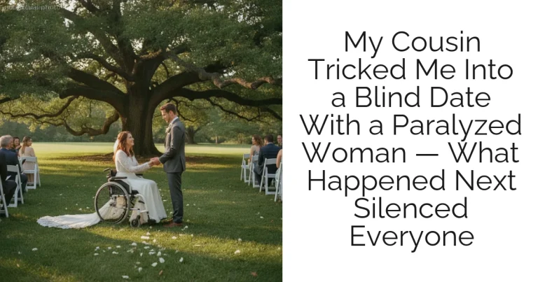 My Cousin Tricked Me Into a Blind Date With a Paralyzed Woman — What Happened Next Silenced Everyone