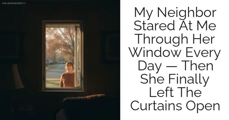 My Neighbor Stared At Me Through Her Window Every Day — Then She Finally Left The Curtains Open