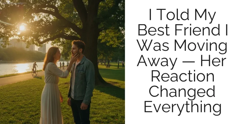 I Told My Best Friend I Was Moving Away — Her Reaction Changed Everything