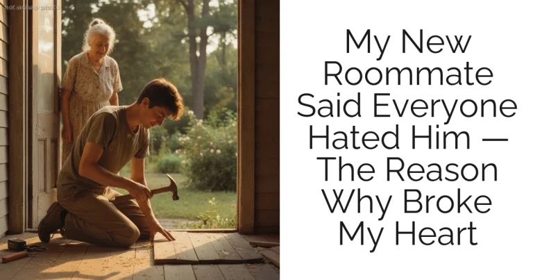 My New Roommate Said Everyone Hated Him — The Reason Why Broke My Heart